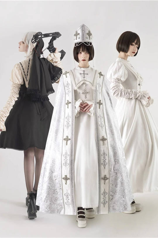 LeMiroir Moonlit Prayer Nun Lolita Dress and Cape