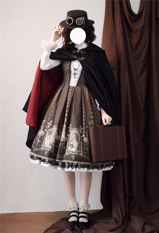 Miss Point ~ Demon Hunting Velvet Lolita Cape Long