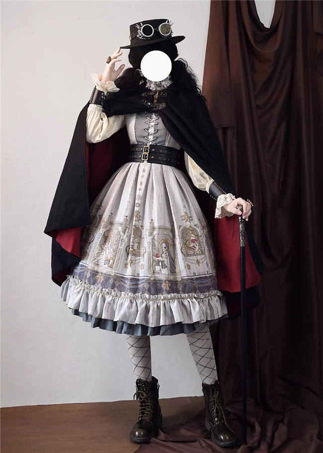 Miss Point ~ Demon Hunting Velvet Lolita Cape Long