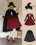 Withpuji Witch Shop Fake Two Pieces Gothic Lolita Dress