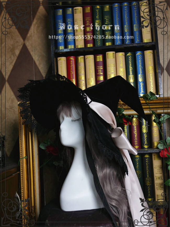 Rose Thorn Holy Cross Halloween Lolita Witch Hat