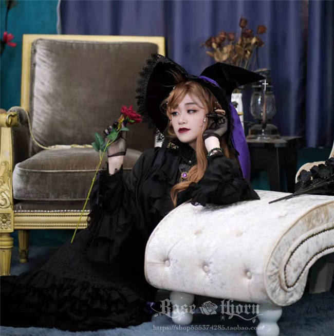 Rose Thorn Holy Cross Halloween Lolita Witch Hat