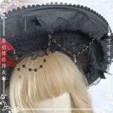 Dark Black Halloween Gothic Lolita Witch Hat