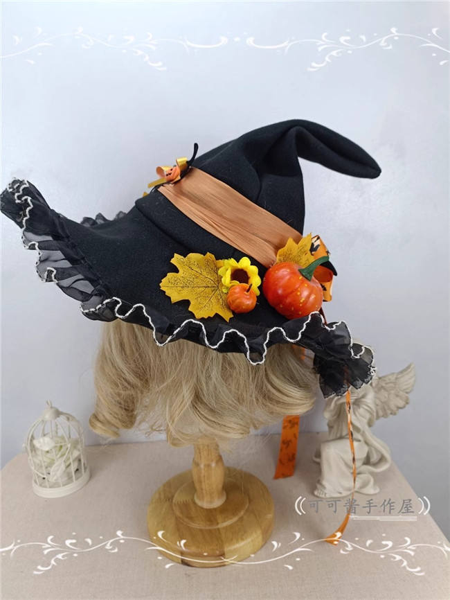 Pumpkin Halloween Lolita Witch Hat