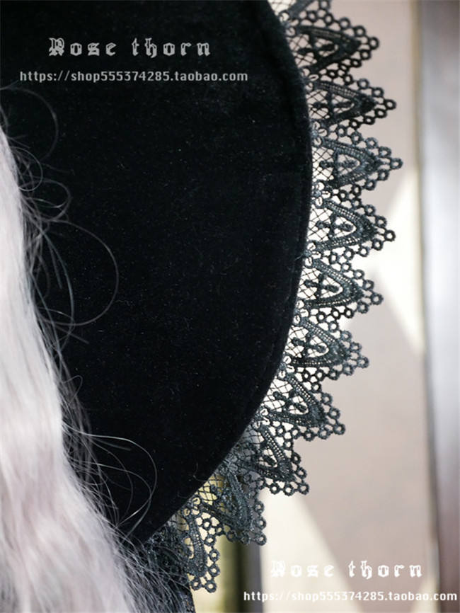 Rose Thorn Holy Cross Halloween Lolita Witch Hat