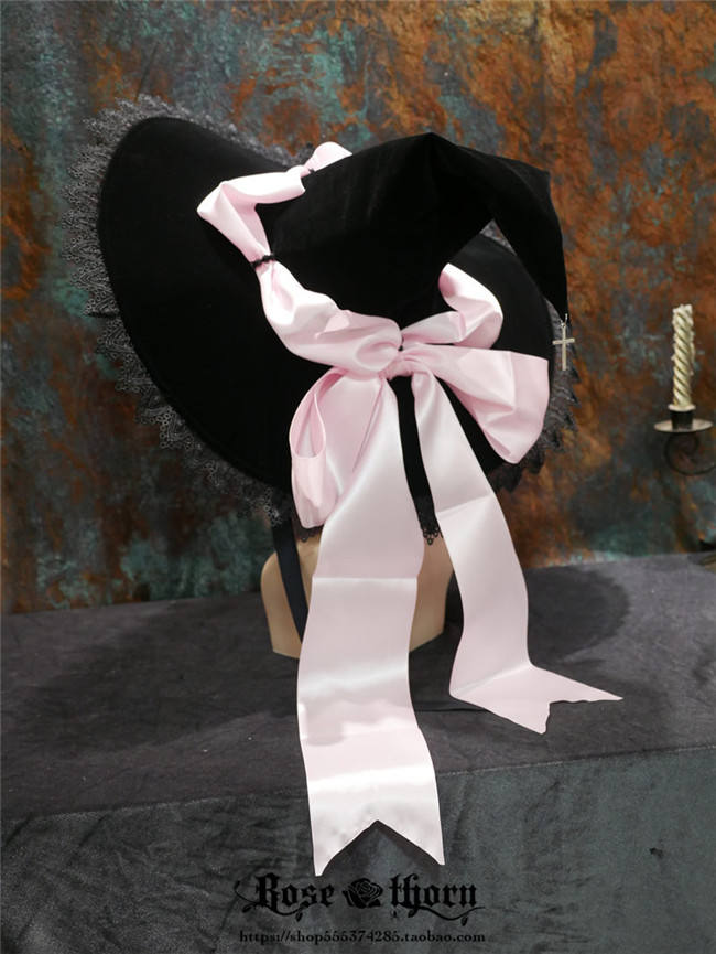 Rose Thorn Holy Cross Halloween Lolita Witch Hat