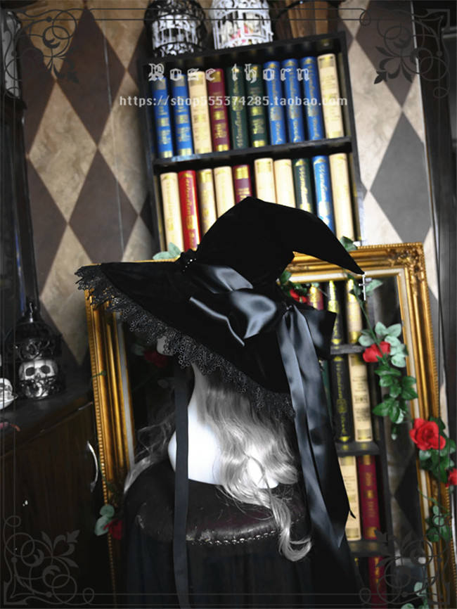 Rose Thorn Holy Cross Halloween Lolita Witch Hat