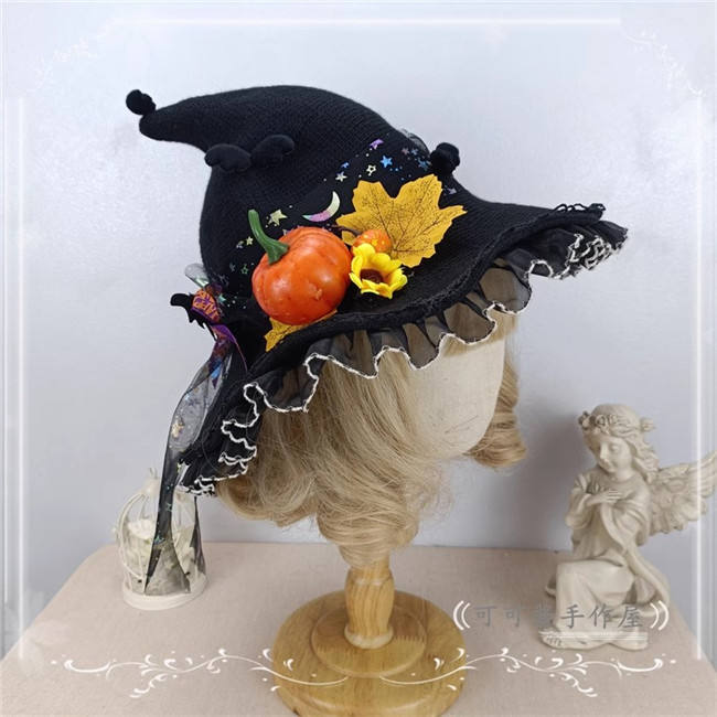 Pumpkin Halloween Lolita Witch Hat
