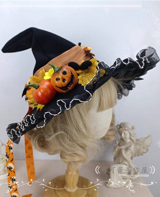 Pumpkin Halloween Lolita Witch Hat