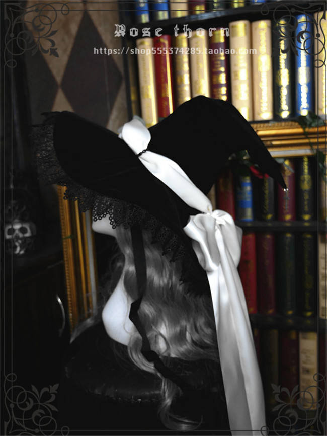 Rose Thorn Holy Cross Halloween Lolita Witch Hat