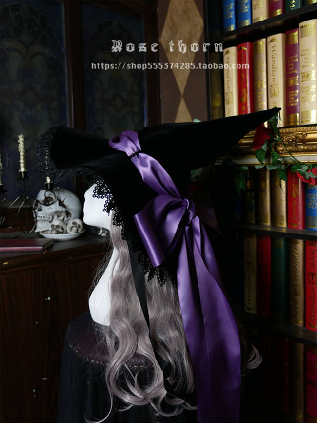 Rose Thorn Holy Cross Halloween Lolita Witch Hat