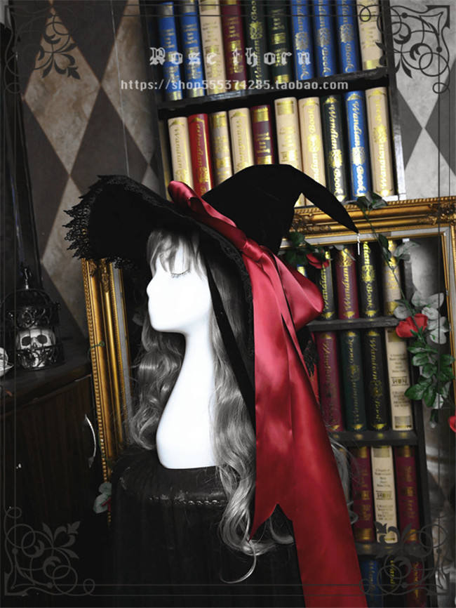 Rose Thorn Holy Cross Halloween Lolita Witch Hat