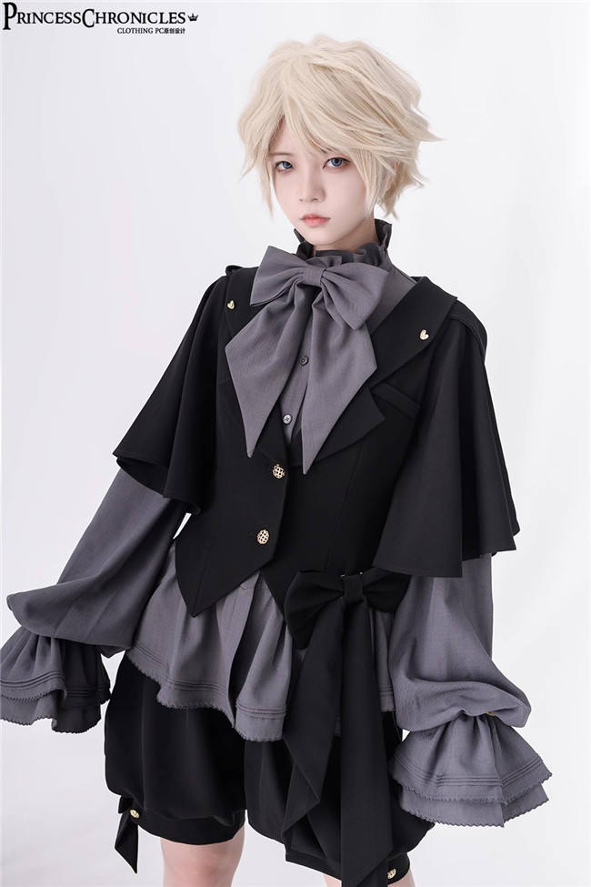 Princess Chronicles Dark Gothic Set Ouji Fashion Blouse, Pants and Coat