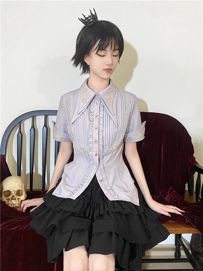 Little Dipper Embroidery Collar Ouji Lolita Blouse