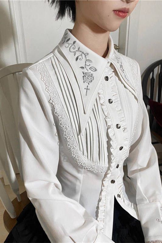 Little Dipper Embroidery Collar Ouji Lolita Blouse