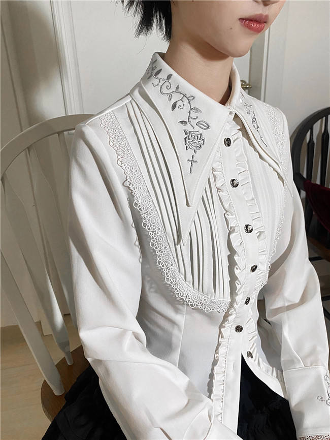 Little Dipper Embroidery Collar Ouji Lolita Blouse