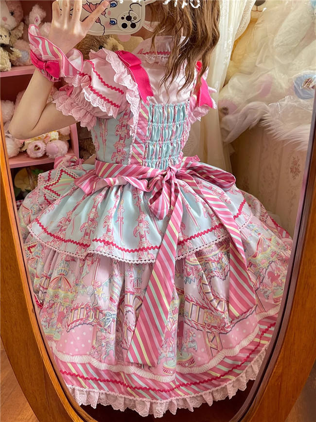 Unchartde Stars Candy Amusement Park Sweet Lolita Jumpers and Blouse