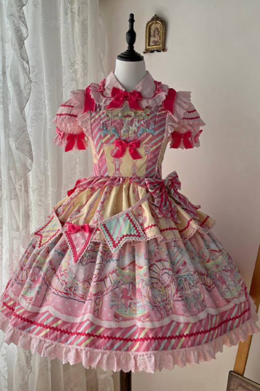 Candy Amusement Park Sweet Lolita Jumpers and Blouse