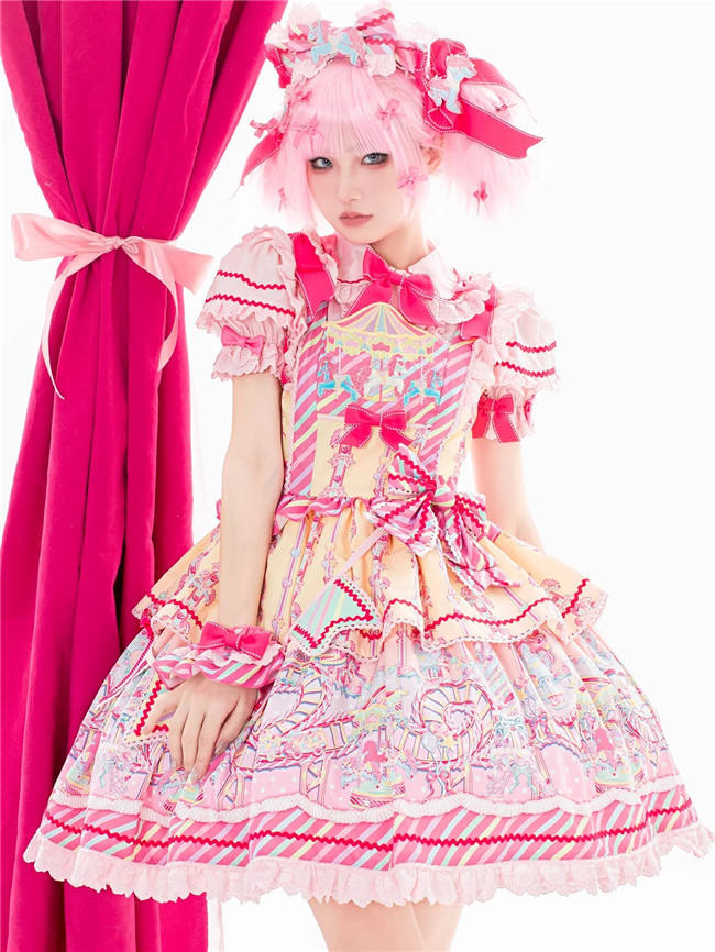 Unchartde Stars Candy Amusement Park Sweet Lolita Jumpers and Blouse