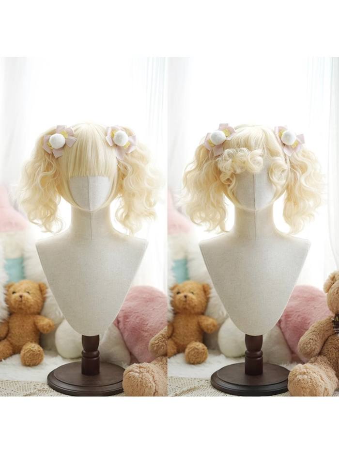 Yuchashui Bobo Short Wigs and Short Curly Wigs Ponytail
