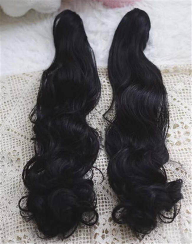 Yuchashui Bobo Short Wigs and Long Curly Wigs Ponytail