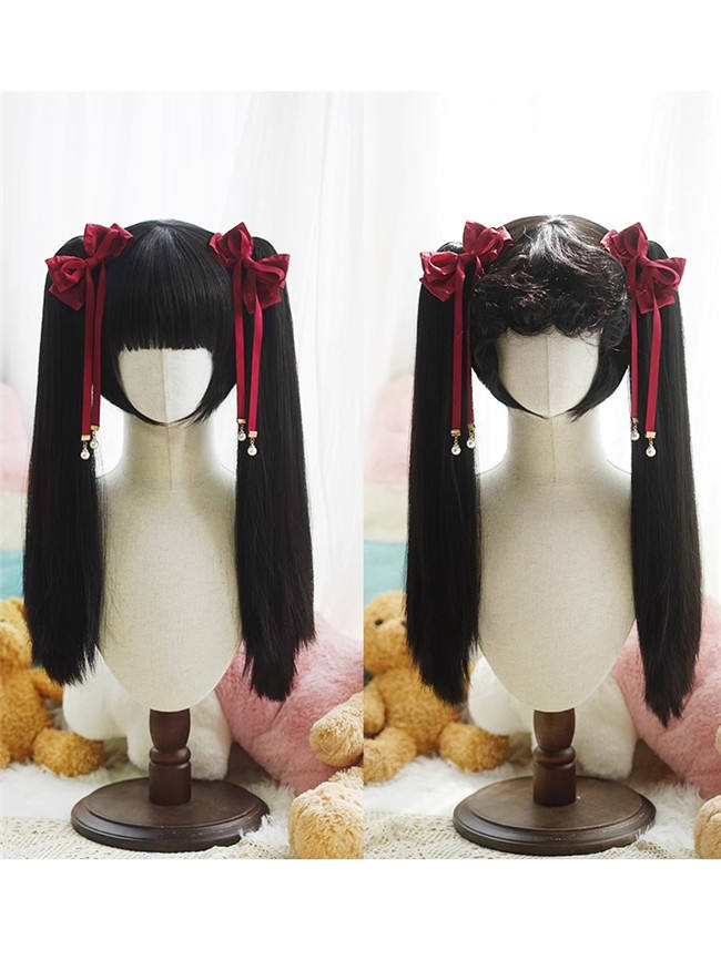 Yuchashui Bobo Short Wigs and Straight Wigs Ponytail