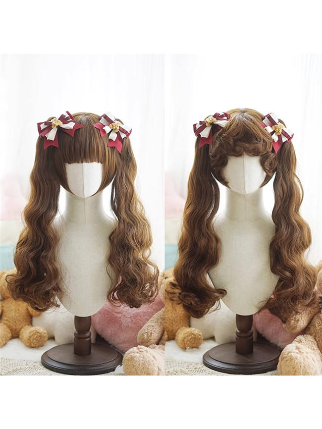 Yuchashui Bobo Short Wigs and Long Curly Wigs Ponytail