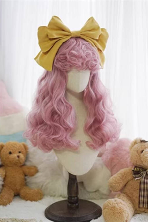 Yuchashui Vintage Doll Elegant Long Curls Lolita Wigs 50cm