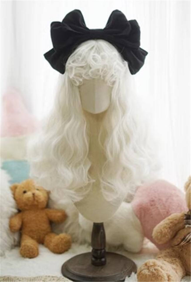 Yuchashui Vintage Doll Elegant Long Curls Lolita Wigs 50cm