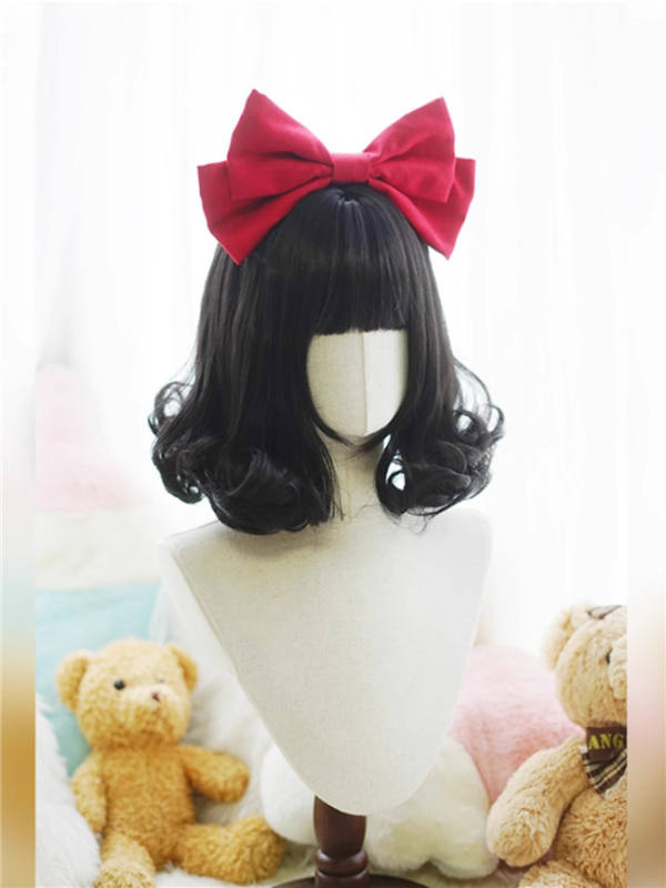Yuchashui Dairy Wear Lolita Short Wigs Gold and Black