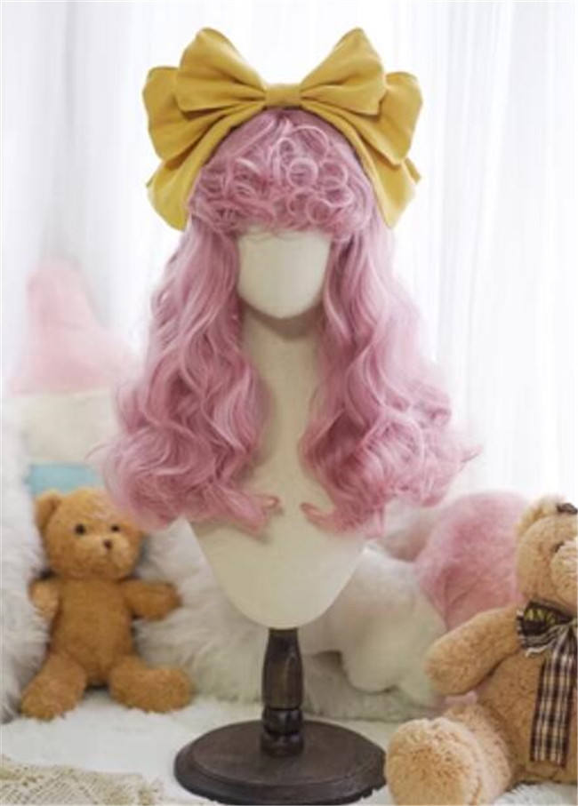 Yuchashui Vintage Doll Elegant Long Curls Lolita Wigs 50cm