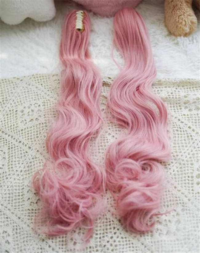 Yuchashui Bobo Short Wigs and Long Curly Wigs Ponytail