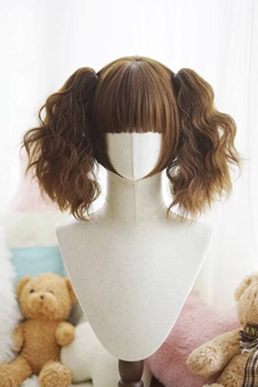 Yuchashui Bobo Short Wigs and Short Curly Wigs Ponytail