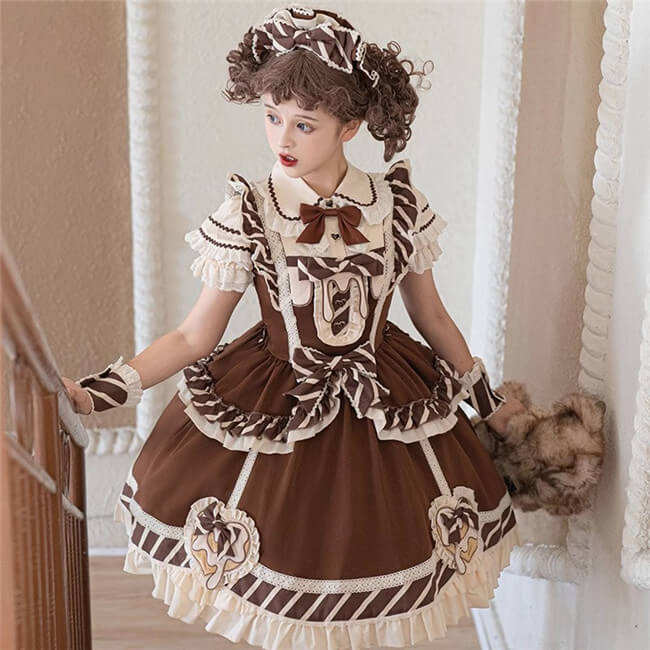 White chocolate Donuts Lolita Jumper Dress and Blouse