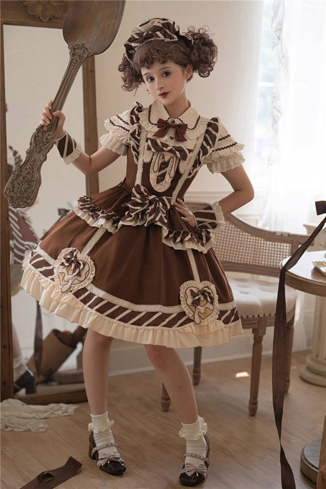 White chocolate Donuts Lolita Jumper Dress and Blouse