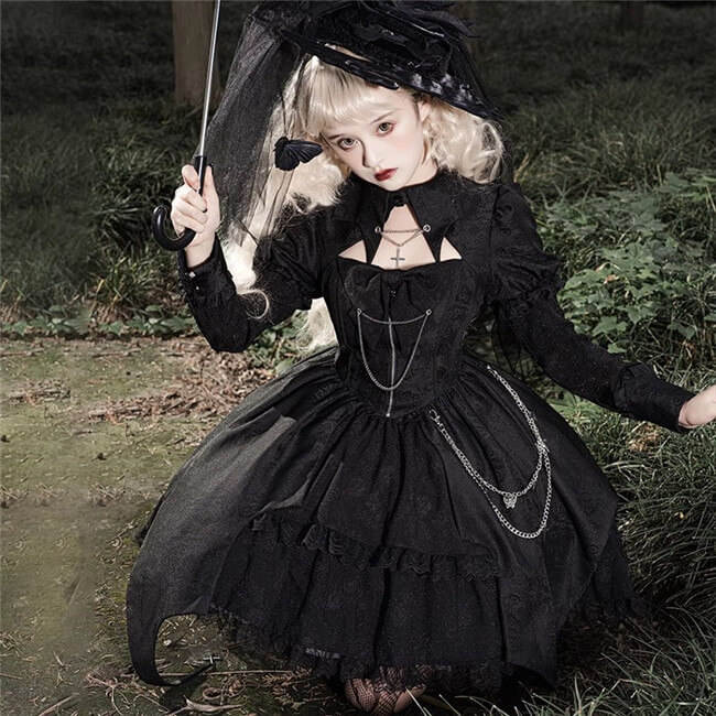Law of the Night Gothic Lolita Dress One Pieces