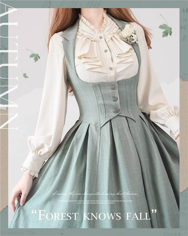 Forest Wardrobe Forest Knows Fall Corset Lolita Dress and Blouse