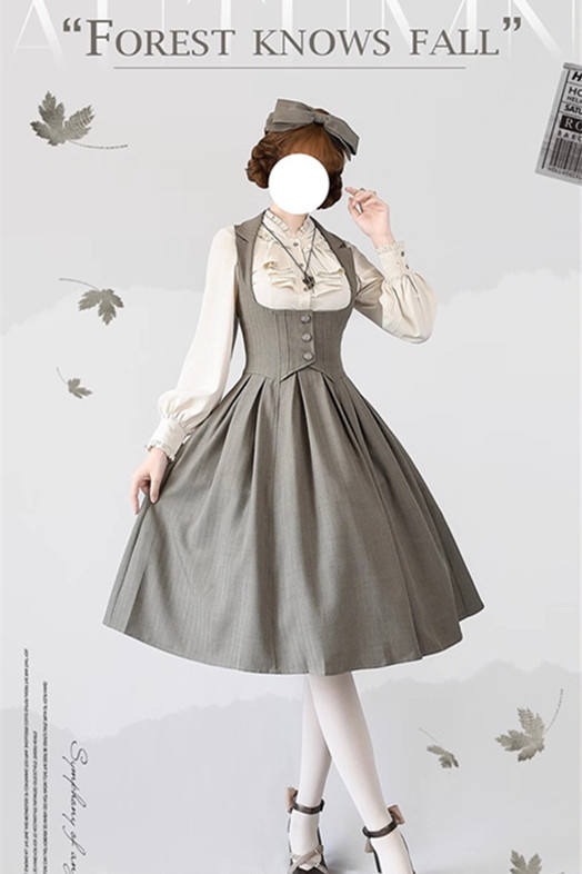 Forest Wardrobe Forest Knows Fall Corset Lolita Dress and Blouse