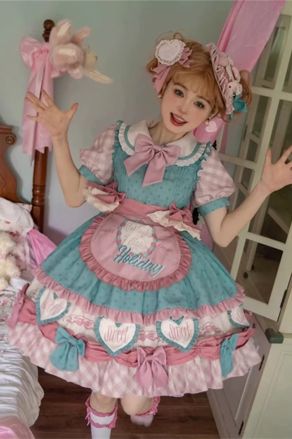 Cake Party Sweet Lolita Dress and Apron -My Lolita Dress