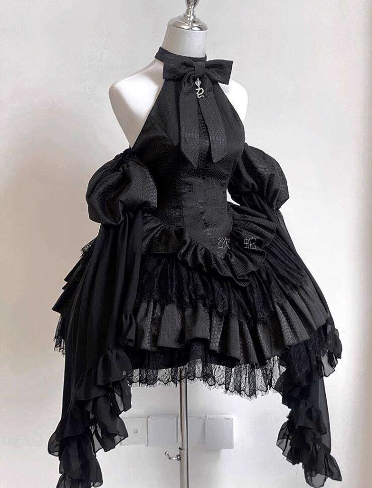Diamond Honey Dark Black Formal Dress-My Lolita Dress