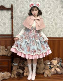 Alice Girl Bear Dolls Knit Cape and Apron