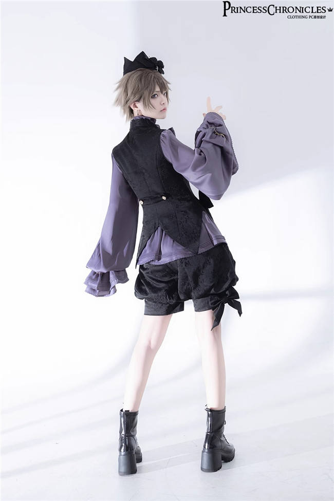 Princess Chronicles Dark Gothic Set 2.0 Purple Blouse, Pants and Vest Ouji Fashion