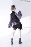 Princess Chronicles Dark Gothic Set 2.0 Ouji Lolita Purple Blouse, Pants and Vest