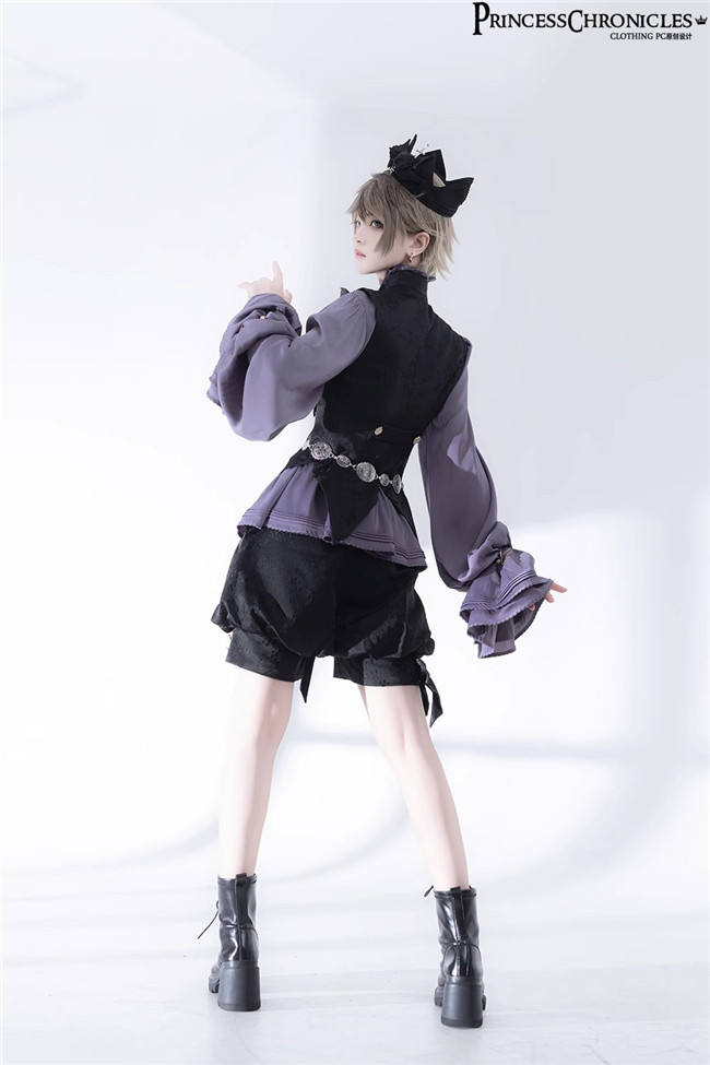Princess Chronicles Dark Gothic Set 2.0 Purple Blouse, Pants and Vest Ouji Fashion
