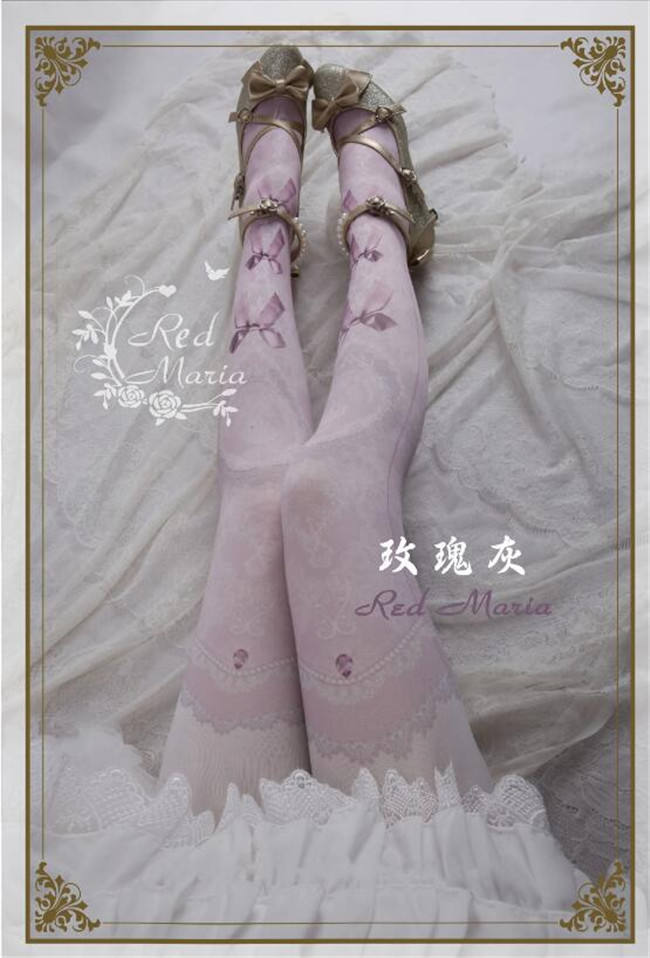 The Peacock Feather~ Vintage Double-sides Printed Lolita Tights