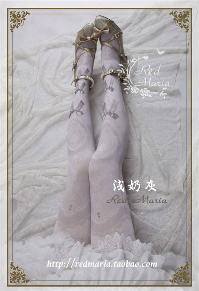 The Peacock Feather~ Vintage Double-sides Printed Lolita Tights