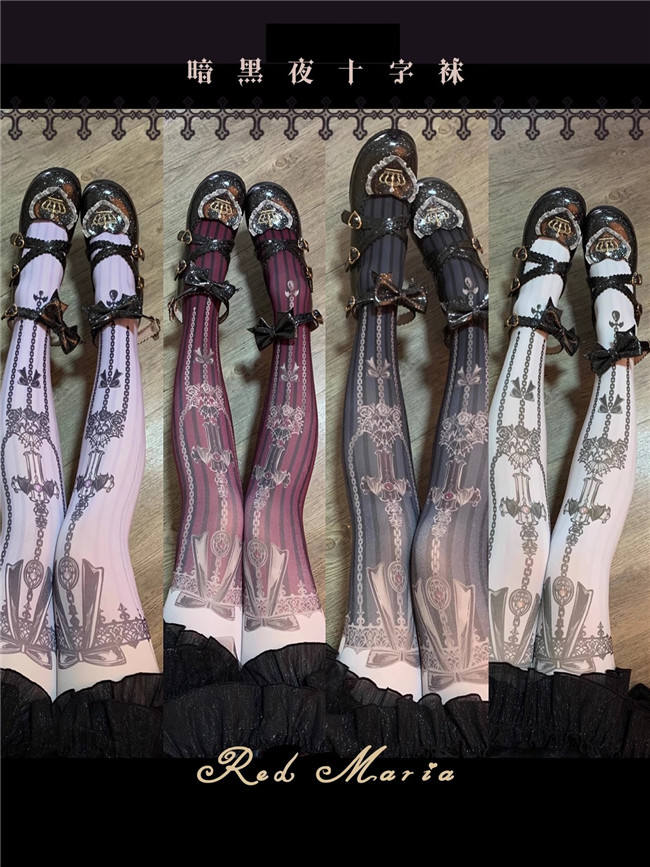 Dark Night Cross Gothic Lolita Tights