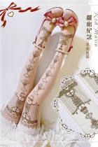 Sweet Commemorative Gold-stamping Lolita Tights
