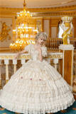 Coronation Luxury Hime Lolita Dress, Underskirt, Tippet and Tailing