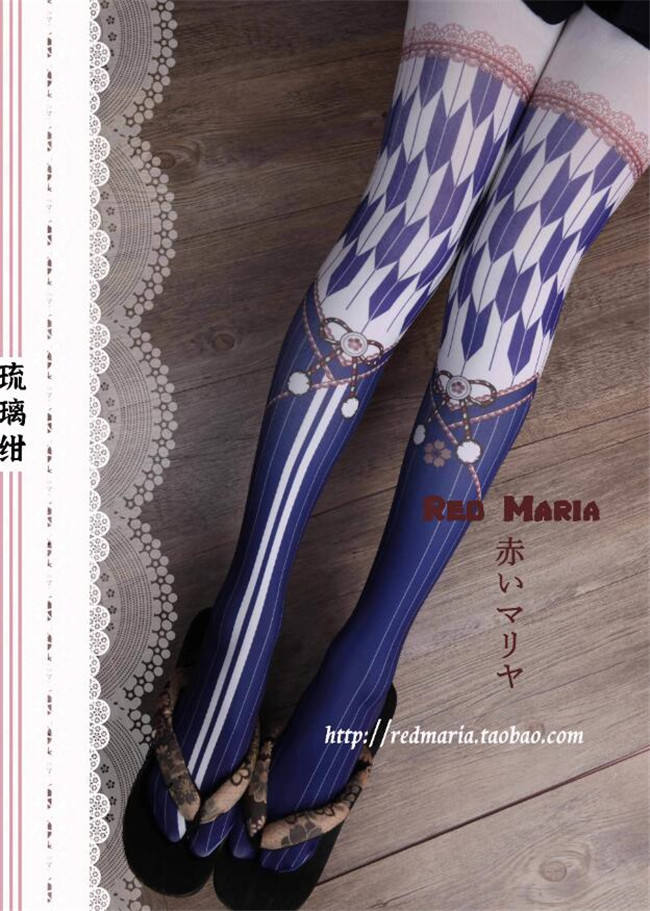 Kimono Style Lolita Tights